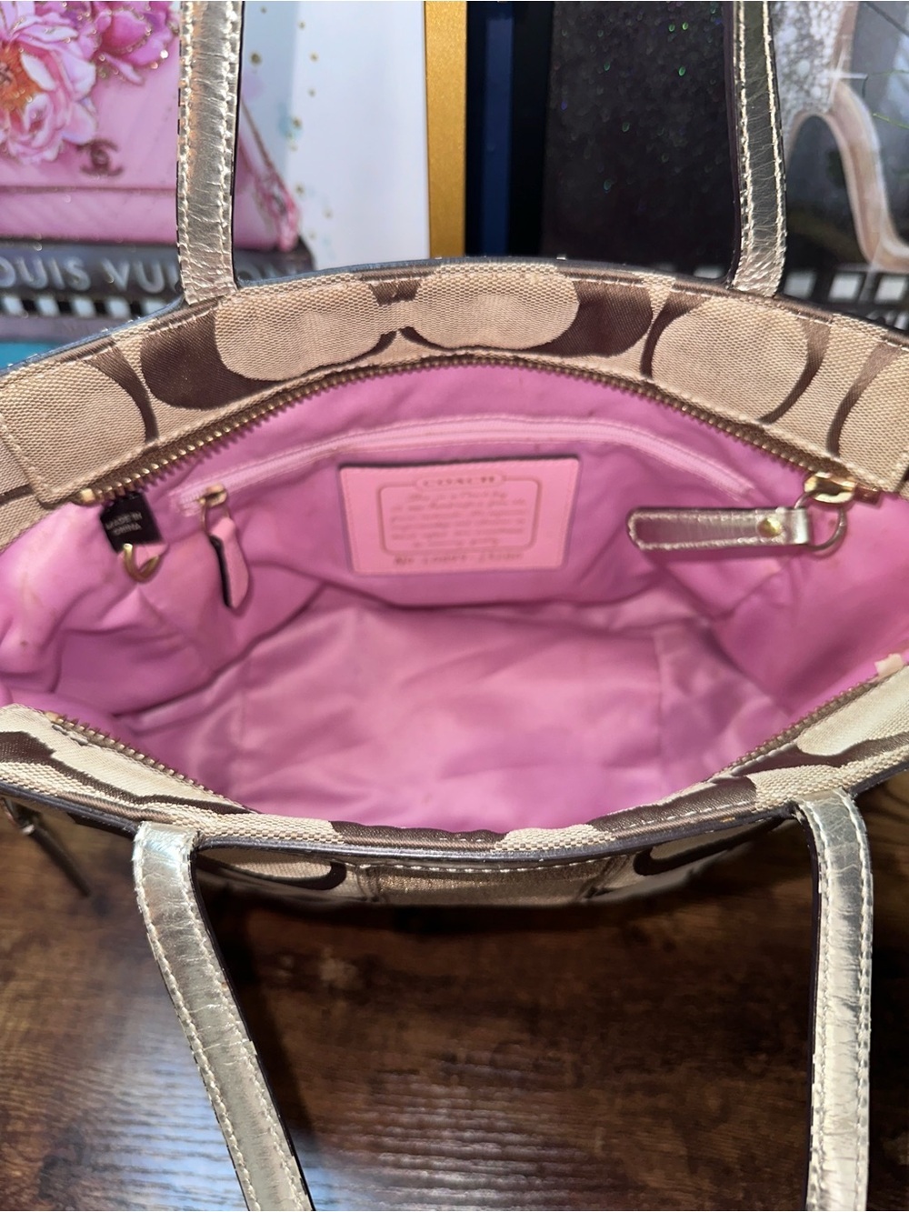 2008 Coach signature jacquard tote bag - Picture 8 of 12